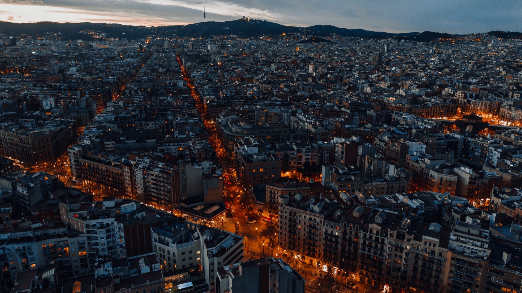 Toma aérea panorámica